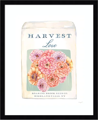 Amanti Art Framed Wall Art Print 21x17 Home Sweet Cottage XII by Katie Napoli, Flowers Wall Art, Vintage Decor, Small Poster Painting Artwork for