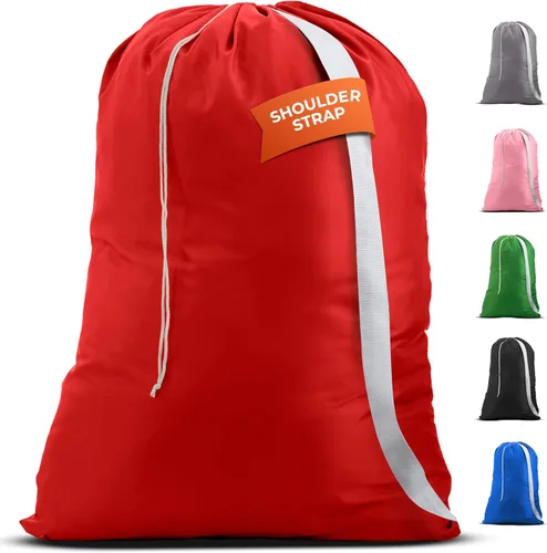 Miniatura 11 de Bolsa de lavandería Handy Laundry con correa de hombro - Cierre de cordón con bloqueo, material duradero, gran capacidad, costuras resistentes