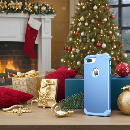 Miniatura 2 de IDweel Funda para iPhone 8 Plus, para iPhone 7 Plus con Protector de Pantalla, 3 en 1 Híbrida Resistente a Golpes de Servicio Pesado, Cubierta Dura