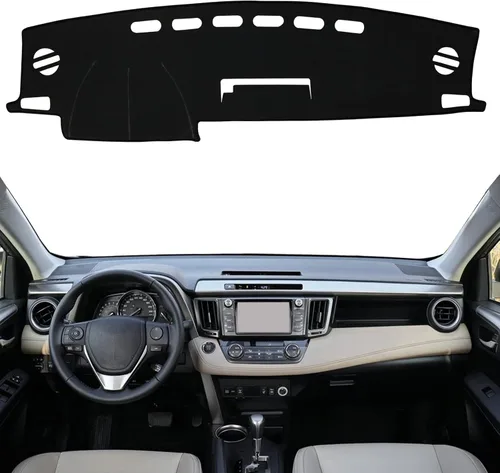 para Toyota Rav4 2013 2014 2015 2016 2017 2018 Funda para Salpicadero, Funda para Consola Central, Alfombrilla para Tablero, Alfombra Protectora,