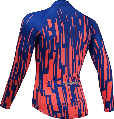 Miniatura 2 de Coconut Ropamo CR - Camiseta de ciclismo de manga larga para hombre con 3+1 bolsillos con cremallera, ropa de ciclismo de secado rápido transpirable