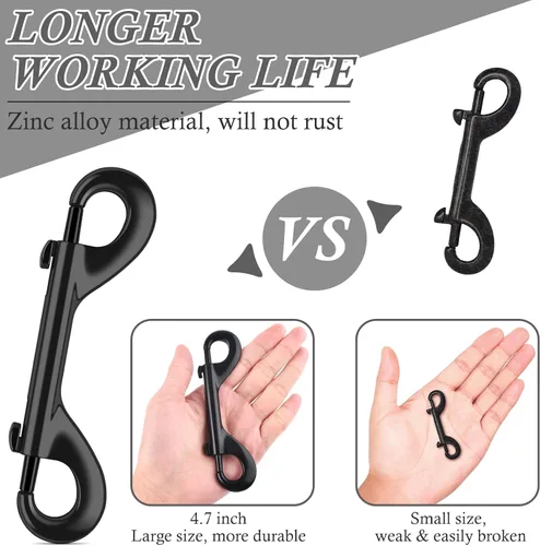 Miniatura 7 de ERKOON Ganchos extra grandes de 4-7/10 pulgadas de doble extremo, capacidad de carga de 220 libras, clips de aleación de zinc de doble cara