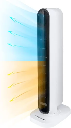Miniatura 11 de Simple Deluxe Calentador de espacio portátil, calentador de cama y manta para interiores, calentamiento rápido de 3 segundos de 1200 W, soplador