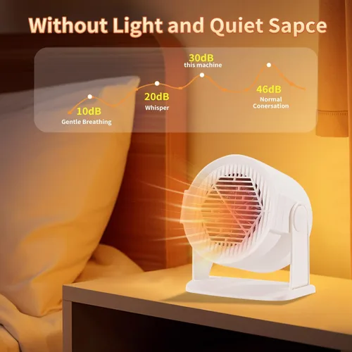 Miniatura 3 de Calentador de espacio portátil pequeño, calentador de escritorio de 400 / 600 W, eficiencia energética para uso en interiores, columpio ajustable