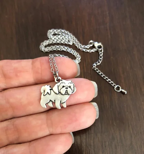 Miniatura 3 de Lhasa Apso Shih Tzu - Collar para perro – Cadena de acero inoxidable soldada ajustable – Regalo de condolencias por pérdida de mascotas