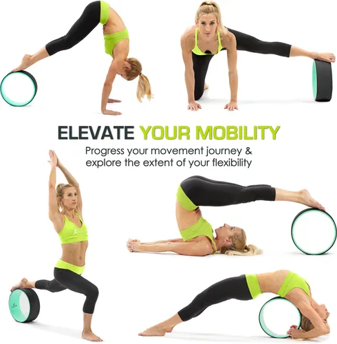 Miniatura 6 de ProsourceFit Soporte de rueda de yoga Negro/Verde