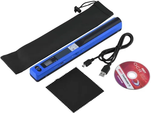 Miniatura 2 de Escáner portátil de mano, alta definición 32G de almacenamiento grande de documentos, escáner USB de lápiz escáner JPG/PDF para XP/Vista OS (azul)