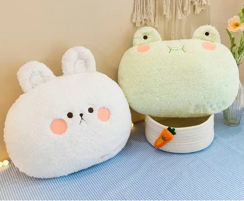 Miniatura 6 de NatureMan Almohada de rana de felpa, calentador de manos de rana rellena súper suave para adultos y niños (verde)