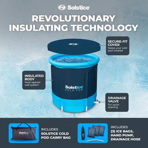 Miniatura 3 de Solstice Cold Pod - Bañera de hielo de 84.5 galones con tapa grande y bolsa de transporte Vaina fría