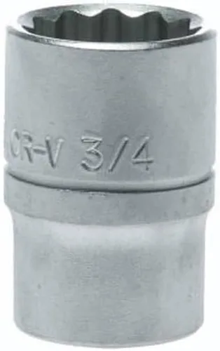 Miniatura 18 de Teng Tools 15MM 1/2 pulgada Drive 12 puntos métrico profundo cromo vanadio Socket Herramienta mecánica Herramienta de mano - M120615-C