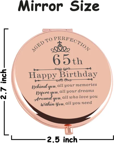 Miniatura 6 de Regalos para niñas de 15 años para cumpleaños, espejo compacto de viaje de oro rosa, ideas de regalo de cumpleaños 15 para adolescentes, niñas