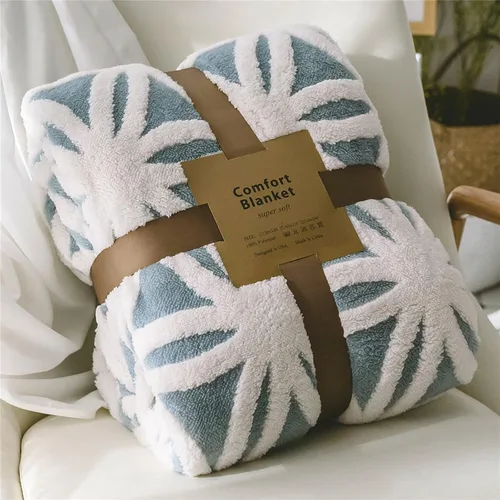Miniatura 28 de LOMAO – Manta de vellón sherpa, suave y mullida de doble faz para sillón, sofá o cama (negro, 51 x 63 pulgadas)