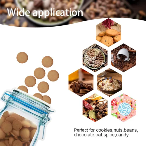 Miniatura 5 de Paquete de 18 bolsas reutilizables para refrigerios, con cremallera en tarro de masón, bolsas de almacenamiento a prueba de fugas para viajes