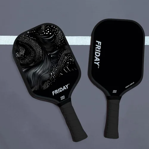 Miniatura 3 de Pala de pickleball Friday, aprobada por USA Pickleball, fibra de carbono duradera, diseño de cuerpo único termoformado, núcleo de panal, superficie