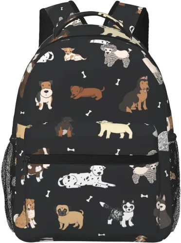 Miniatura 9 de Fiokroo Mochila escolar para estudiantes, adolescentes, hombres y mujeres, mochilas para laptop, mochila de viaje con múltiples bolsillos, Mochila a
