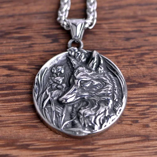 Miniatura 4 de Collar vikingo nórdico para hombre, brújula vegvisir, collar original de talismán, 1 ud