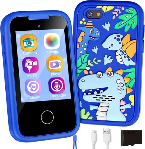 Teléfono para Niños, Teléfono Inteligente para Niñas Pequeñas de 3 4 5 6 7 8 Años, Regalo de Cumpleaños para Niños de 3-8 Años, Teléfono de Juguete
