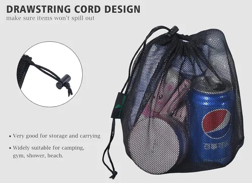 Miniatura 2 de iBasingo 510pcs bolsa de malla de nylon bolsa de cosas saco de golf olla al aire libre BVP01, XL-5 piezas, Cordón