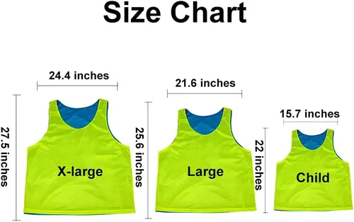 Miniatura 2 de TopTie Conjuntos de 12 (#1-12) Camiseta sin mangas numerada reversible Pinnies Chalecos de entrenamiento para deportes de fútbol, camiseta de fútbol
