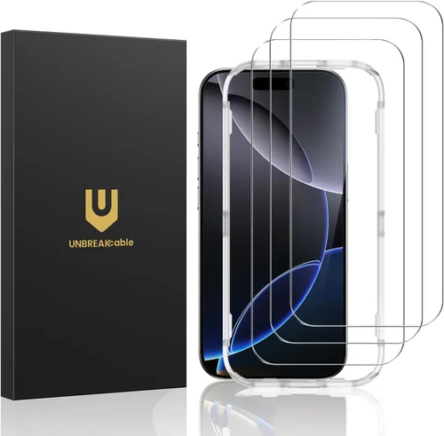 Miniatura 22 de UNBREAKcable Paquete de 3 protectores de pantalla para iPhone 17 Pro Max, vidrio templado doble inastillable [marco de fácil instalación]