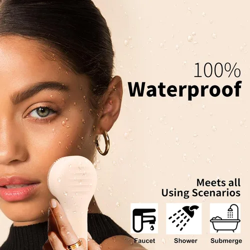 Miniatura 3 de Cepillo Exfoliante Facial de Silicona, NågraCoola CLIE 2.0 Cepillo de Limpieza Facial, Recargable, Impermeable, Cepillo Exfoliante Facial para Avena
