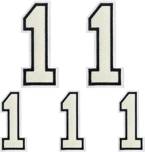 Miniatura 87 de Parches de números para planchar, 5 piezas de parches de números bordados completos para ropa, vestido, sombrero, jeans, accesorios de bricolaje