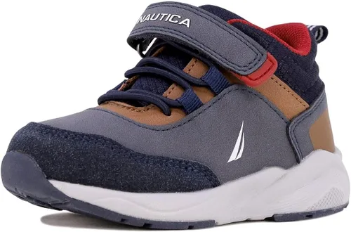 Nautica Tenis para niños con correa ajustable y correas elásticas Zapatos casuales cómodos para niños y niñas (bebéniño pequeño)