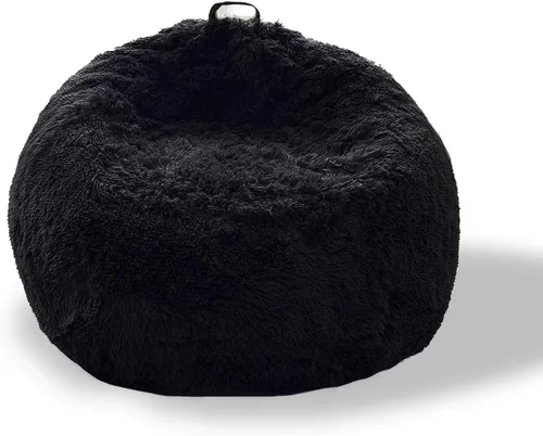 Miniatura 65 de BCU Funda para Silla Puf Ultra Suave Esponjosa de Piel Sintética Falsa Funda para Puf de Felpa Funda para Sillas de Sala de Estar para Adultos