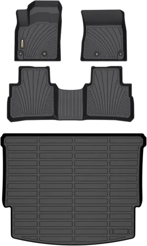 Miniatura 75 de Alfombrillas y forro de carga para Jeep Grand Cherokee L 2021-2025 (solo para 6 plazas sin consola central), alfombrillas de automóvil TPE para todo