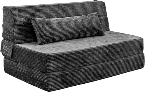 Miniatura 3 de Cvortll Sofá cama plegable, silla convertible con almohada, sofá plegable de espuma viscoelástica de alta densidad, sofá futón plegable para sala