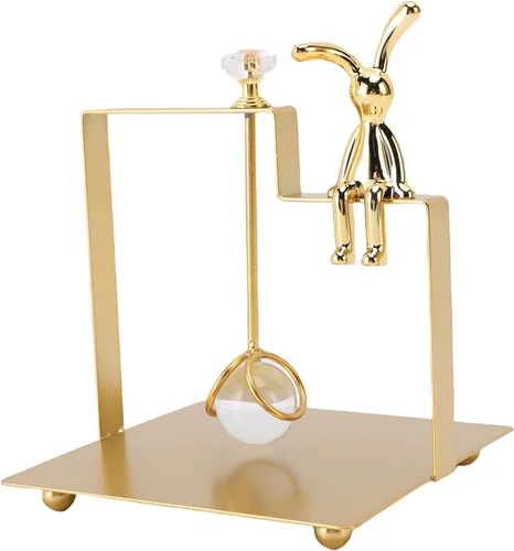 Miniatura 6 de Napkin Holder for Table, European Style Iron Art Sitting Towel Dissiner for Home Kitchen Kitchen Decor Farm Restoration (Gold)
