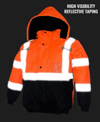 Miniatura 6 de WJ9011/12 - Chaqueta de seguridad para hombre, ANSI Clase 3 de alta visibilidad, impermeable