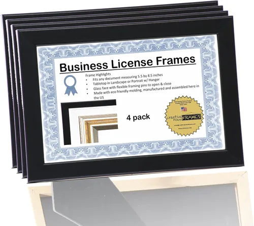 Miniatura 12 de Marcos de licencia para maquilladores profesionales de 3.5 in x 8.5 in, sostenedor de licencia de panel de estado para mostrar certificado, licencia