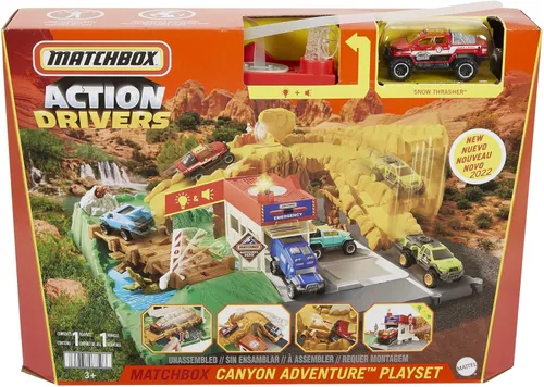 Miniatura 6 de Matchbox Action Drivers - Juego con múltiples áreas de juego - Puertas y luces de trabajo - Coche a escala 1:64 - Se conecta a otros juegos - Regalo
