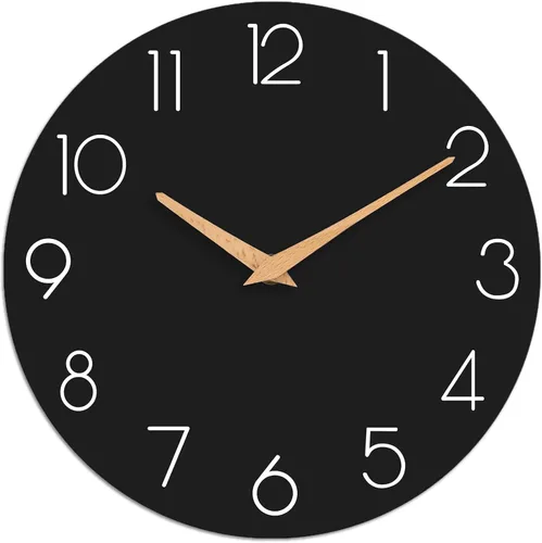 Miniatura 16 de cicininc Reloj de pared gris silencioso sin tictac, relojes de pared decorativos a pilas para dormitorio, cocina, hogar, oficina, escuela, hotel