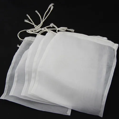 5 bolsas coladoras de nailon blanco – Malla fina – Cerveza Homebrew Sidra de vino Dry Hop Filtros de elaboración de cerveza y colado para