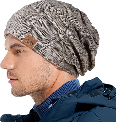 Miniatura 5 de REDESS Gorro para hombre y mujer gorro de invierno cálido gorro de punto holgado grueso
