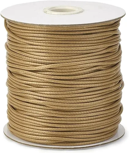 Miniatura 9 de Cheriswelry 90 yardas/rollo de 0.079 pulgadas, cordón encerado negro de poliéster coreano, joyería de cuentas, hilos para manualidades, cuerda