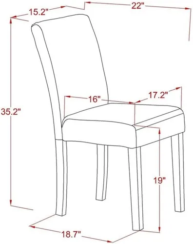 Miniatura 6 de East West Furniture SHAB3-BLK-06 - Juego de mesa de comedor moderno de 3 piezas que contiene una mesa de cocina redonda con pedestal y 2 sillas
