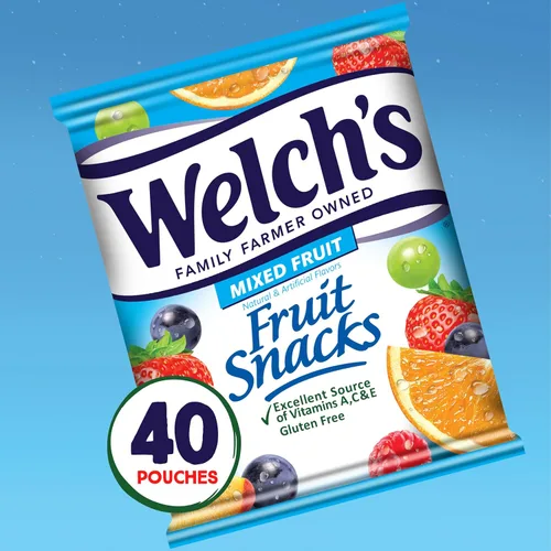 Miniatura 3 de Welch's Paquete de aperitivos de frutas, frutas mixtas y bayas y cerezas, sin gluten, paquete a granel, bolsas individuales de una sola porción, 0.8