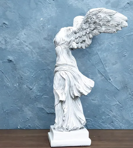 Miniatura 5 de YUEOECOR Estatua de victoria con alas griegas de 9 pulgadas, figura clásica de la diosa romana de la fuerza y la victoria para decoración del hogar
