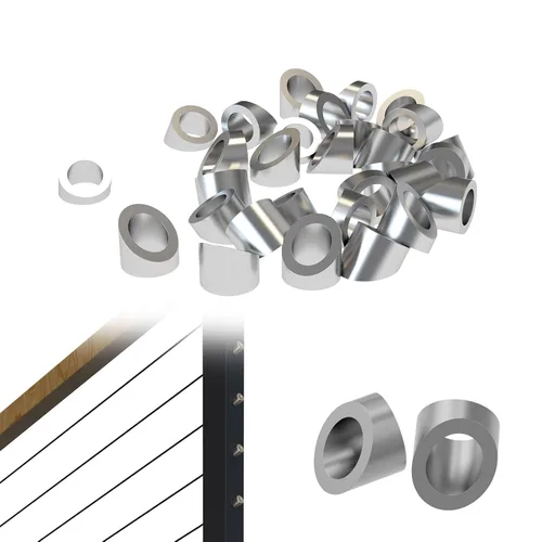 Miniatura 12 de Dawn Railing Arandela biselada de ángulo de 33 grados de 3/8 pulgada 10mm, paquete de 20 T316 arandelas angulares de acero inoxidable para kit