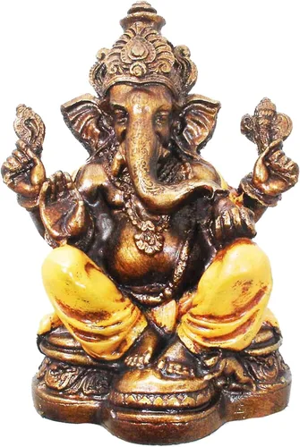 Miniatura 13 de Ganesha - Cabeza de elefante y cuerpo humano que elimina obstáculos del camino de uno, decoración de dormitorio, oficina en casa, estatua Rojo