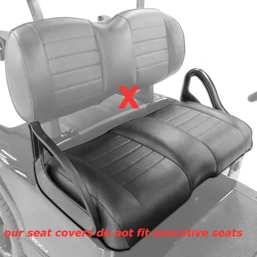 Miniatura 7 de Huskey Parts Company 4 piezas de fundas para asientos de carrito de golf gris carbón con costura en forma de diamante Compatibles con Yamaha Drive