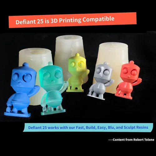 Miniatura 5 de Siraya Tech Defiant 25 Platinum Silicone Mold Making DIY Kit, Kit de Fabricación de Moldes de Silicona Platino para Bricolaje, Seguro para Dureza