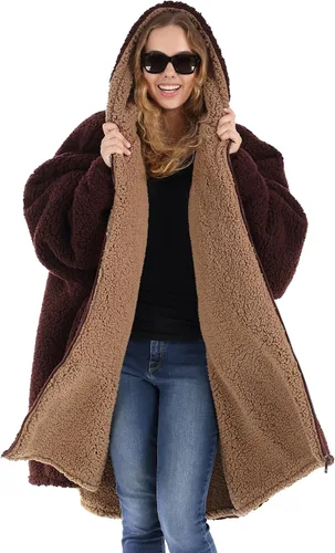 Miniatura 9 de THE COMFY Teddy Bear From Shark Tank Patented Zipper Oversized Sherpa Wearable Blanket Hoodie Gift for Women & Men