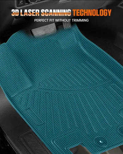 Miniatura 6 de Alfombrillas de suelo y maletero SHINJEW compatibles con Nissan Pathfinder 2022-2024 2025 (modelos de 7 pasajeros), revestimientos de piso de TPE