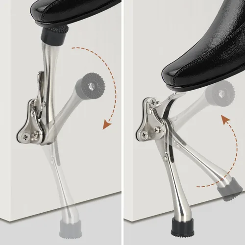 Miniatura 3 de Topes de puerta abatibles de 6 pulgadas con punta de goma antideslizante, soporte inferior resistente de un solo toque, tope de puerta de metal