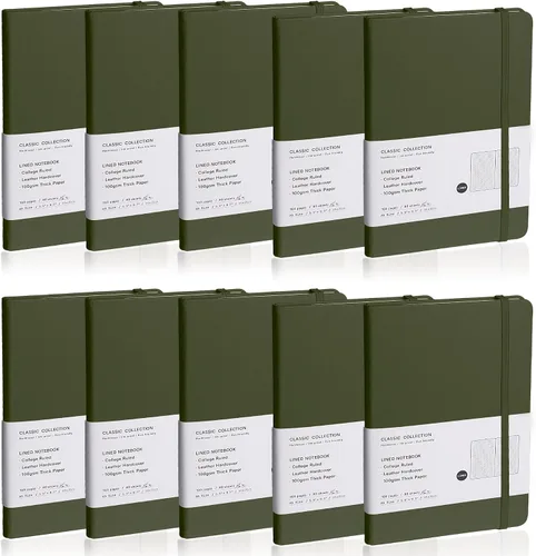 Miniatura 18 de Cuaderno rayado con tapa dura para hombres y mujeres – Cuadernos para escribir, trabajo, escuela, hogar y notas diarias, 160 páginas – Tamaño A5