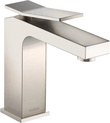Miniatura 7 de Gerber Avian - Grifo de baño de una sola manija con drenaje de toque de metal, níquel cepillado cepillado níquel